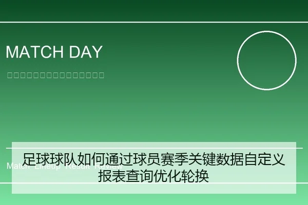 足球球队如何通过球员赛季关键数据自定义报表查询优化轮换